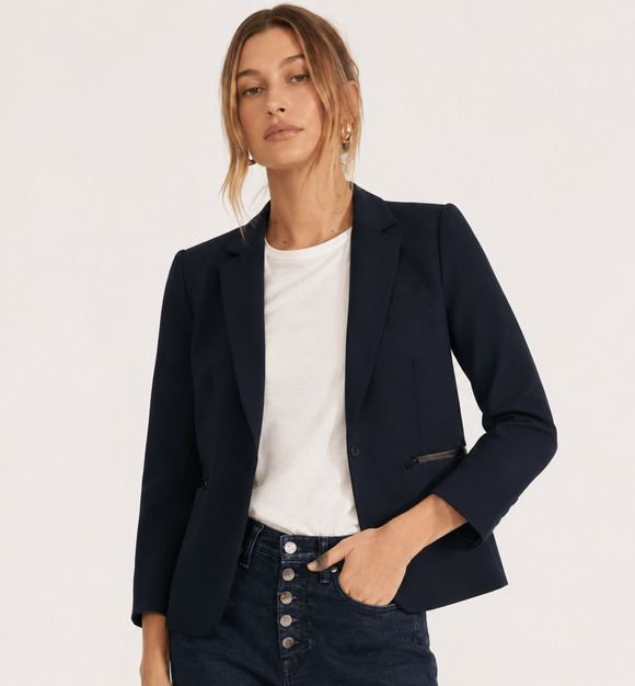 Veronica Beard Jackets & Blazers - Veronica Beard 12 Navy Core Schoolboy Scuba Dickey Jacket $645 Fitted Blazer NWT